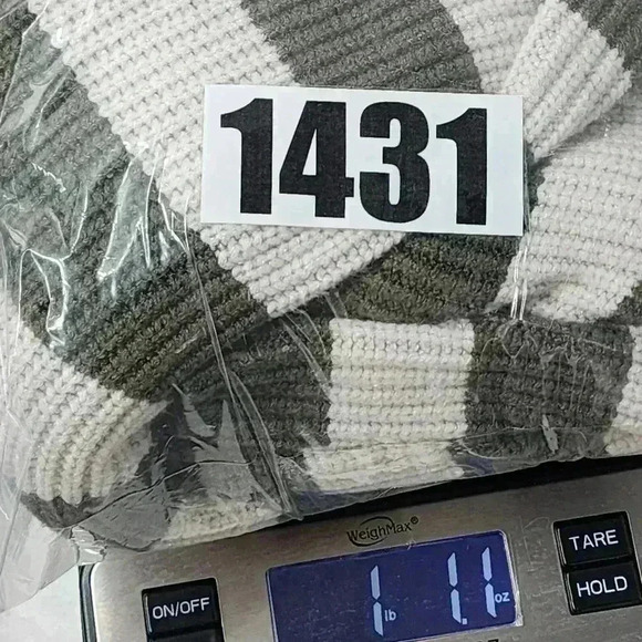 Flying Tomato Striped Stretched Cropped Pullover Sweater Women's L - Picture 9 of 9